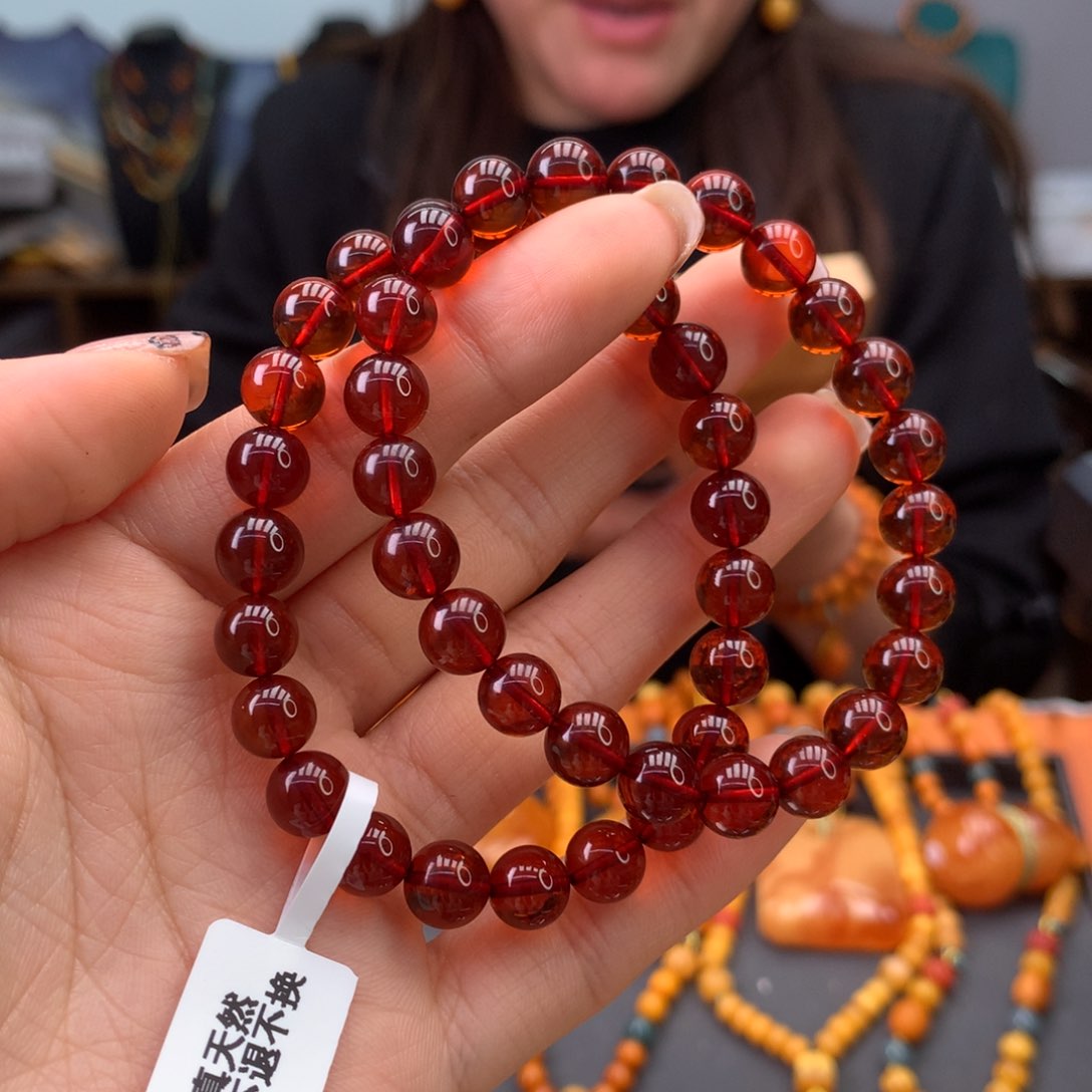 血珀手串未镶嵌多样性发一