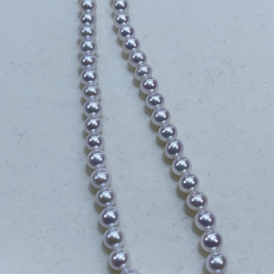 淡水珍珠颈饰银S925镶嵌6-6.5冷白极光干净！