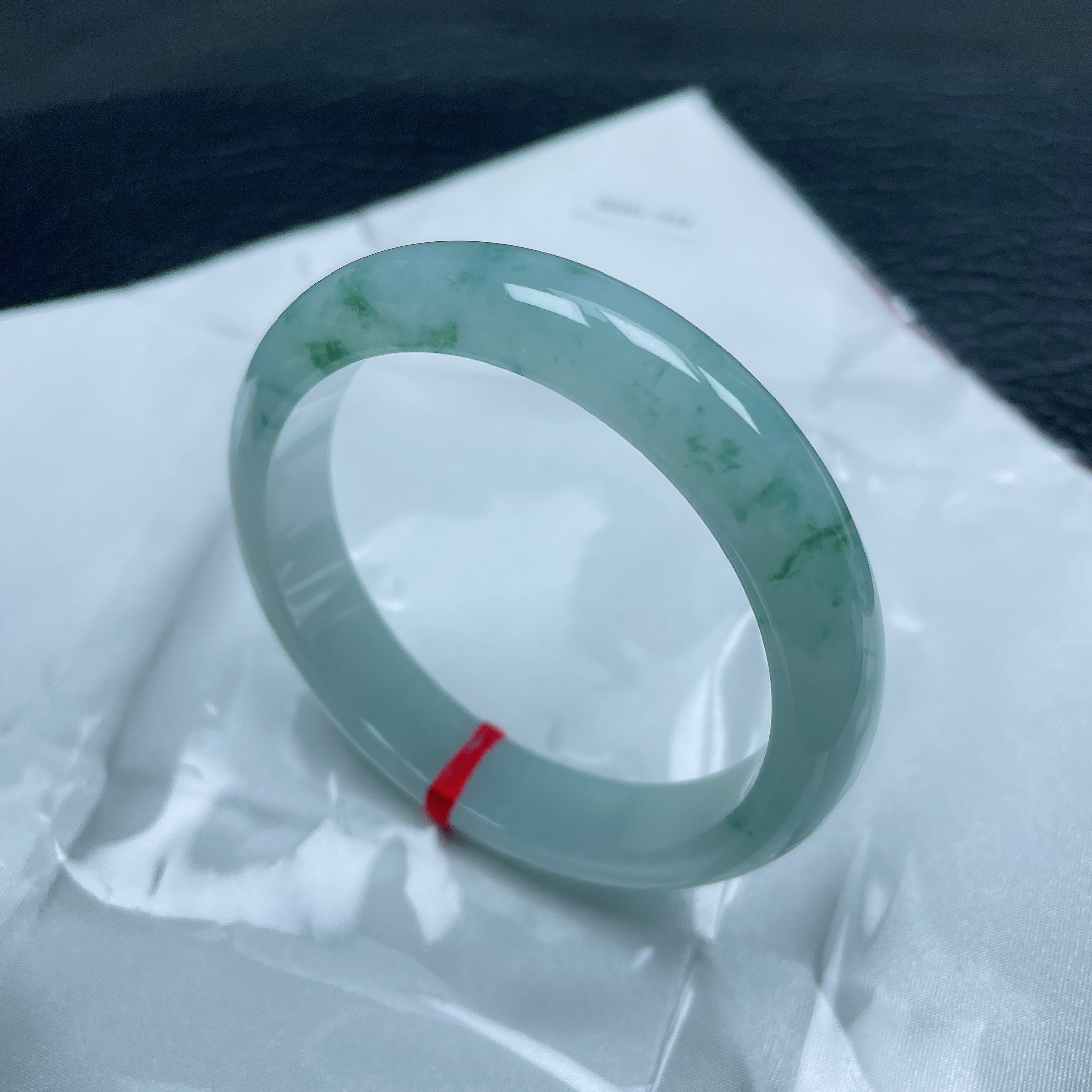 56圈冰种A货飘花正圈时尚百搭玉镯美人镯