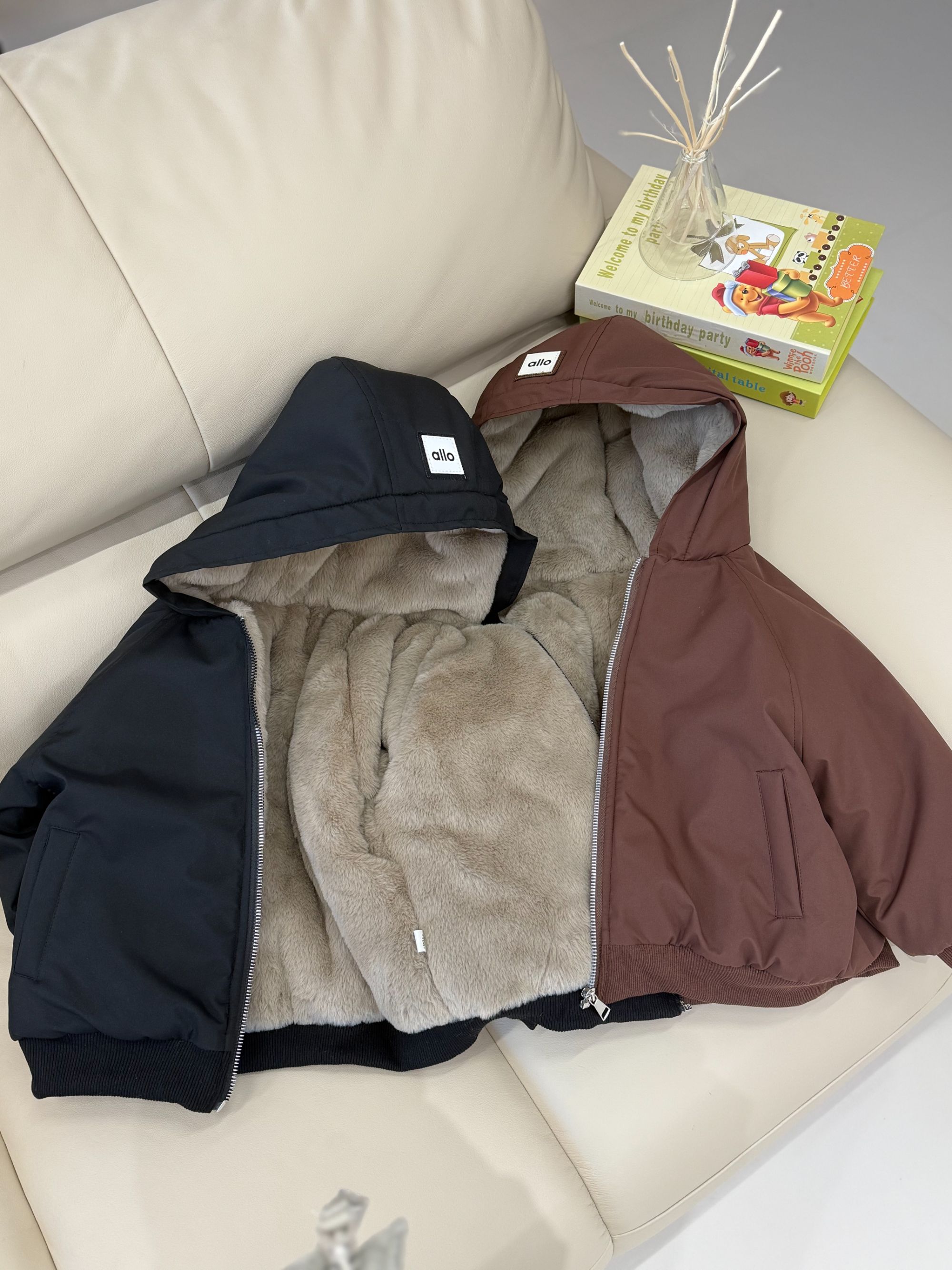 儿童2025新款冬装男女童秋冬季加厚双面穿毛毛外套冬季洋气派克服