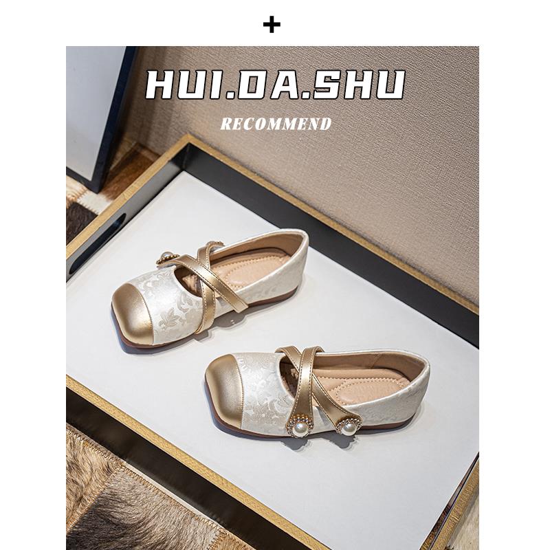 女童皮鞋软皮玛丽珍四季春秋新款法式女孩小香风平底舒适儿童单鞋