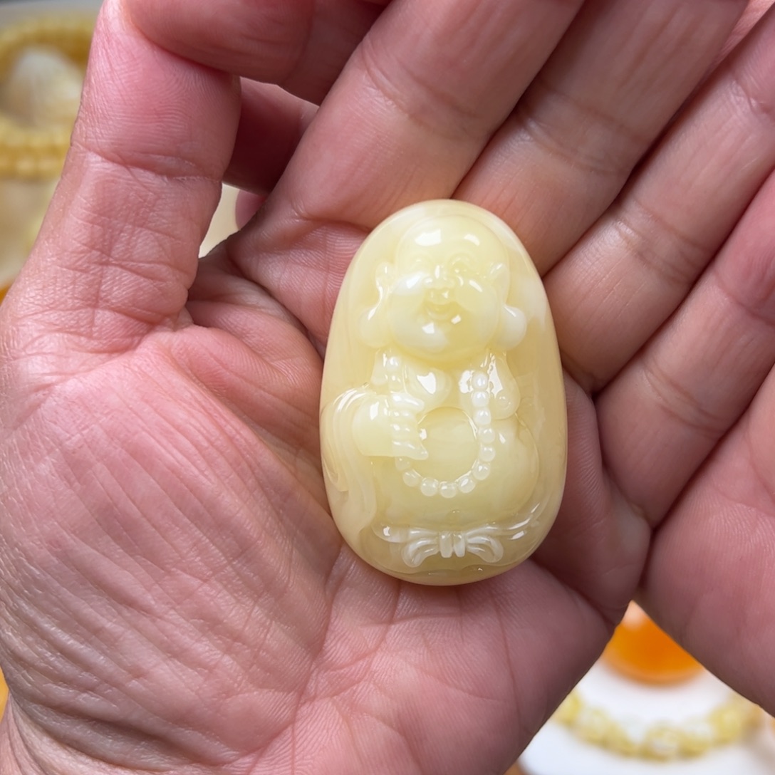 蜜蜡未镶嵌颈饰纯天然琥珀蜜蜡