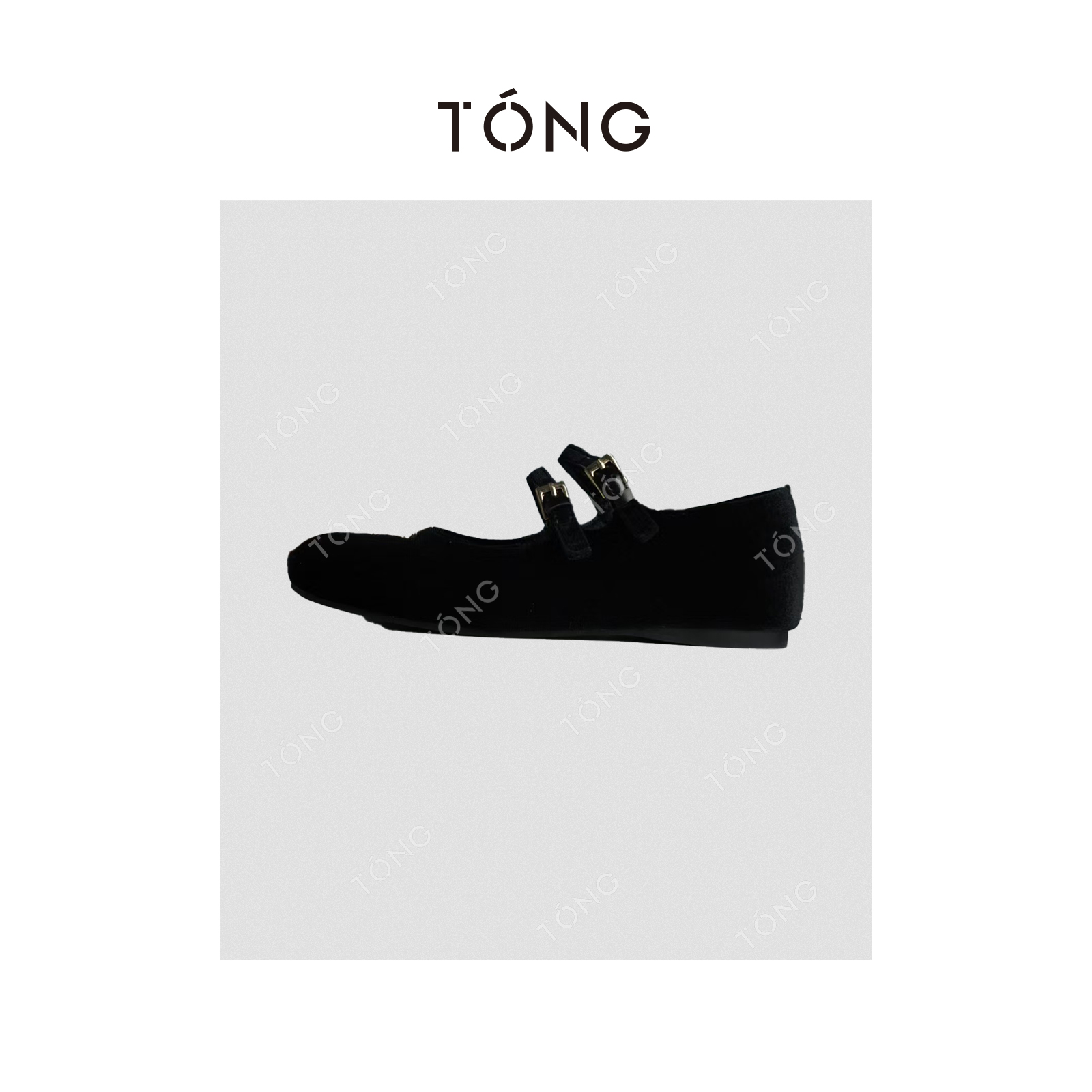 【曼巴拉】法式复古双扣带玛丽珍鞋女丝绒单鞋 YX005