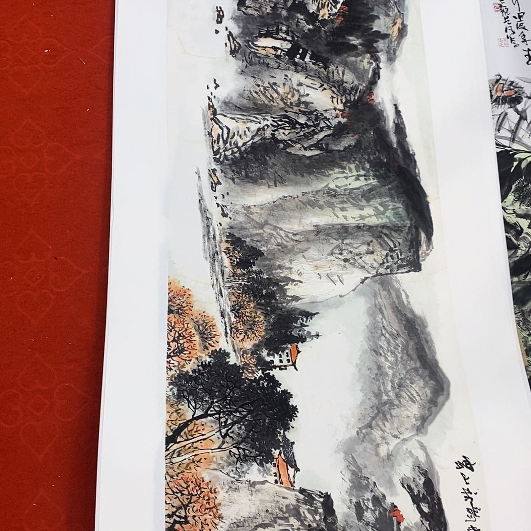 国画战****外红白条纹长筒长裤套装