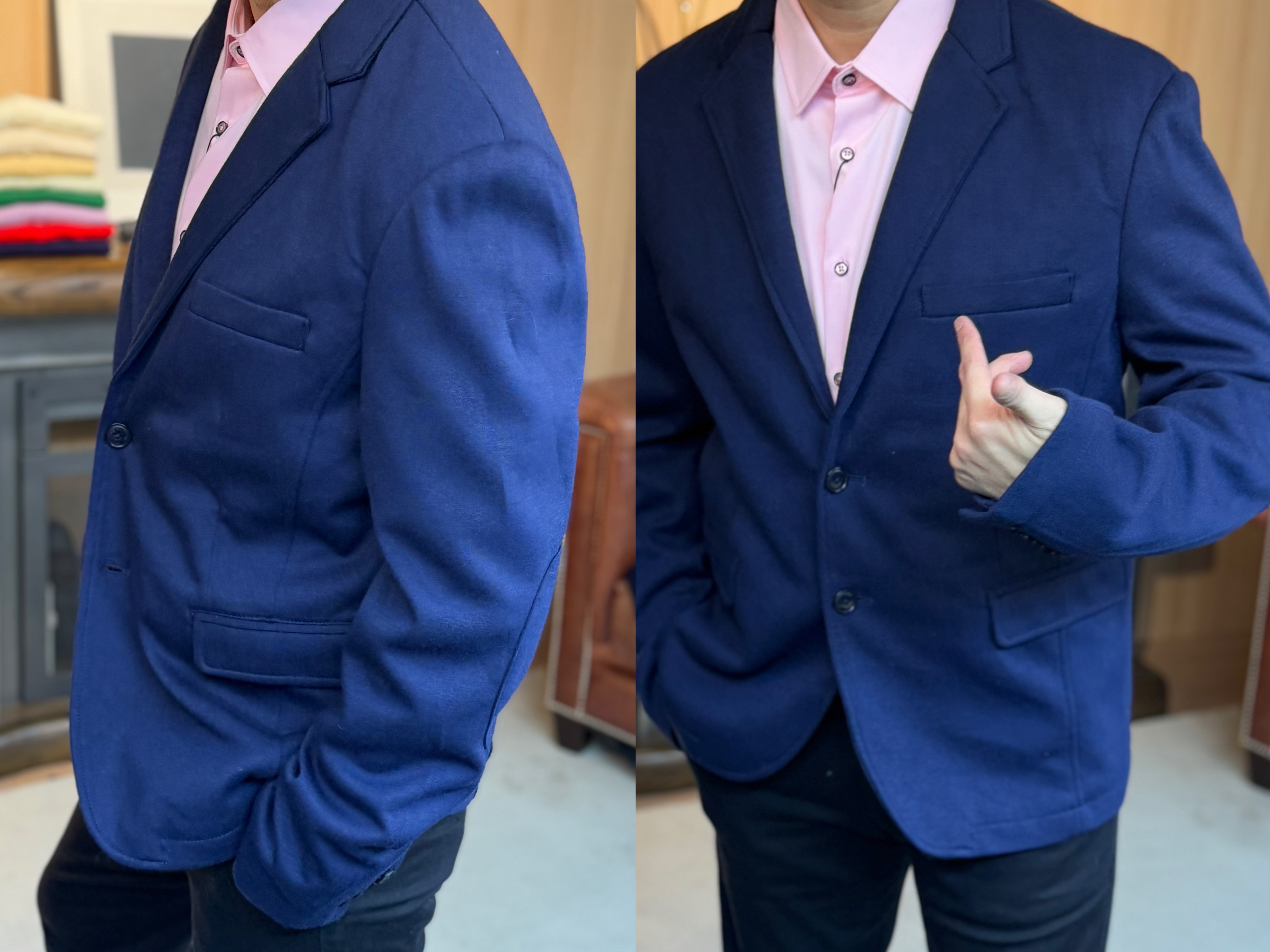 30942-四季通用小西装西服上装纯色商务水洗男士插肩袖长袖