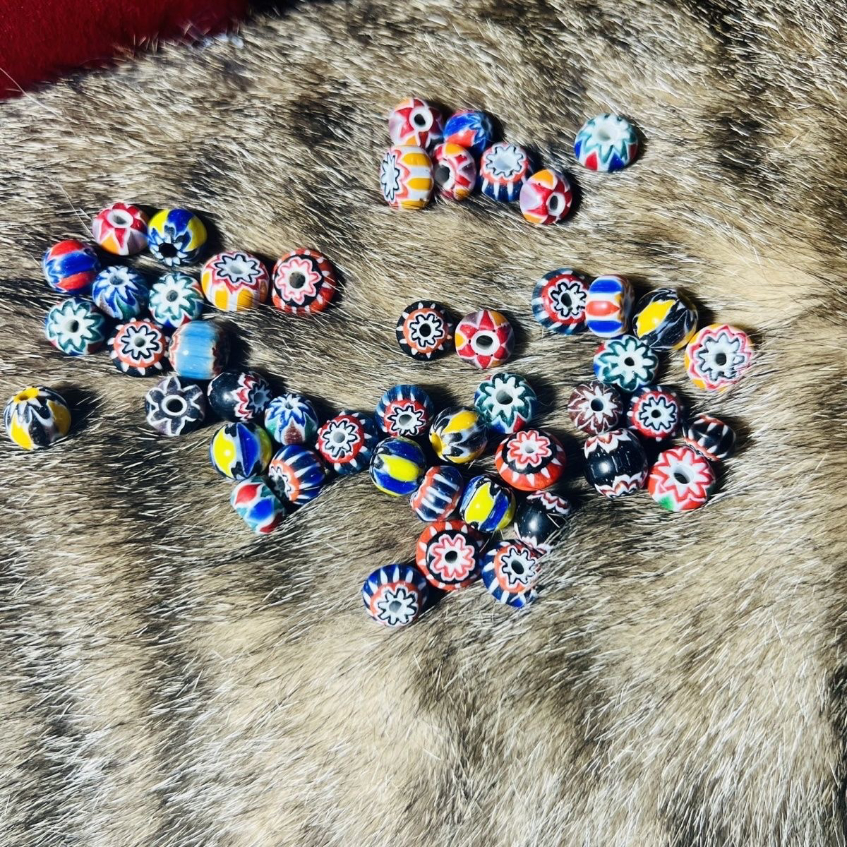 琉璃隔片圆珠散珠diy文玩手串半成品珠子多彩手工ins