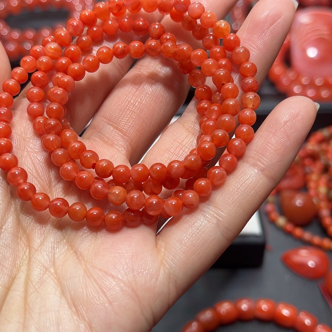 南红玛瑙手链未镶嵌