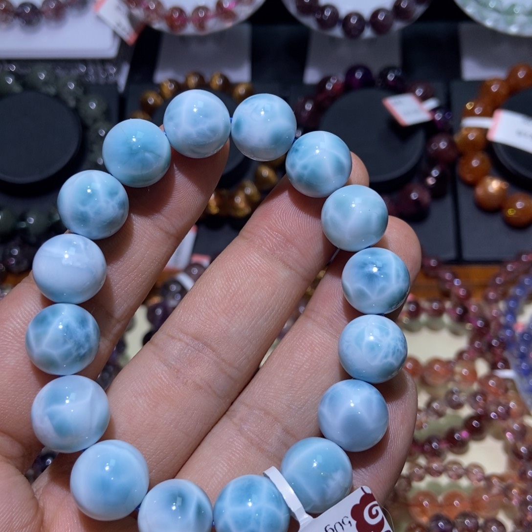 针钠钙石（海纹石）手链未镶嵌海纹石13.5