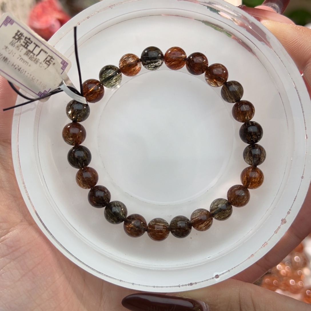 水晶手链未镶嵌黑金超七7