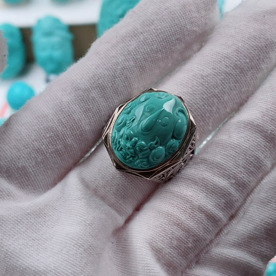 绿松石配饰银S925镶嵌