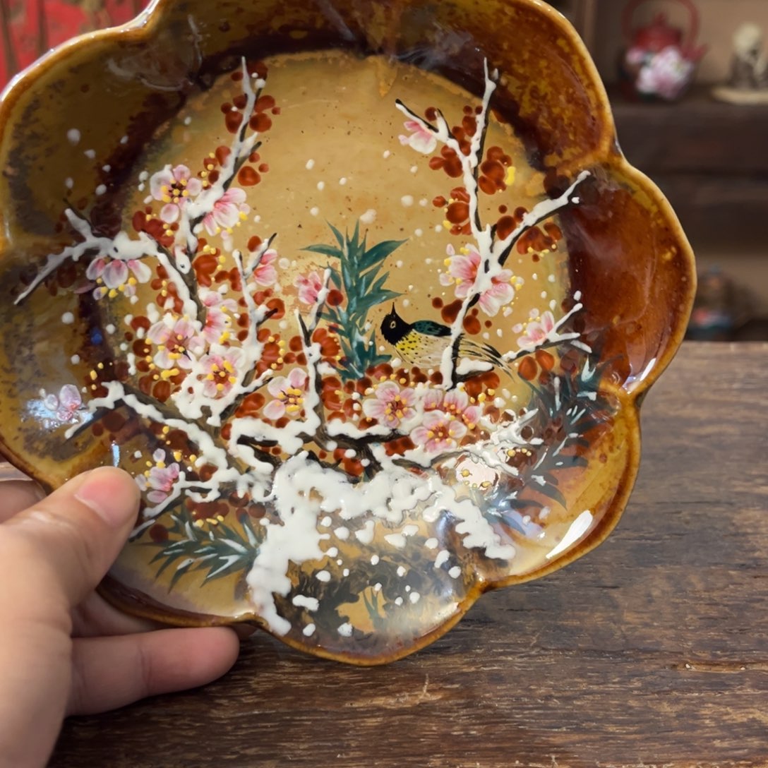 柴烧手工手绘陶瓷