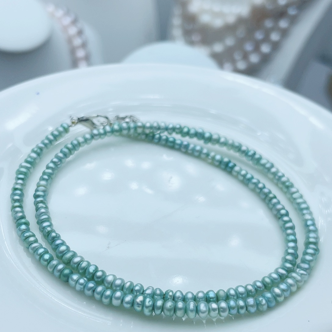 淡水珍珠颈饰钛钢