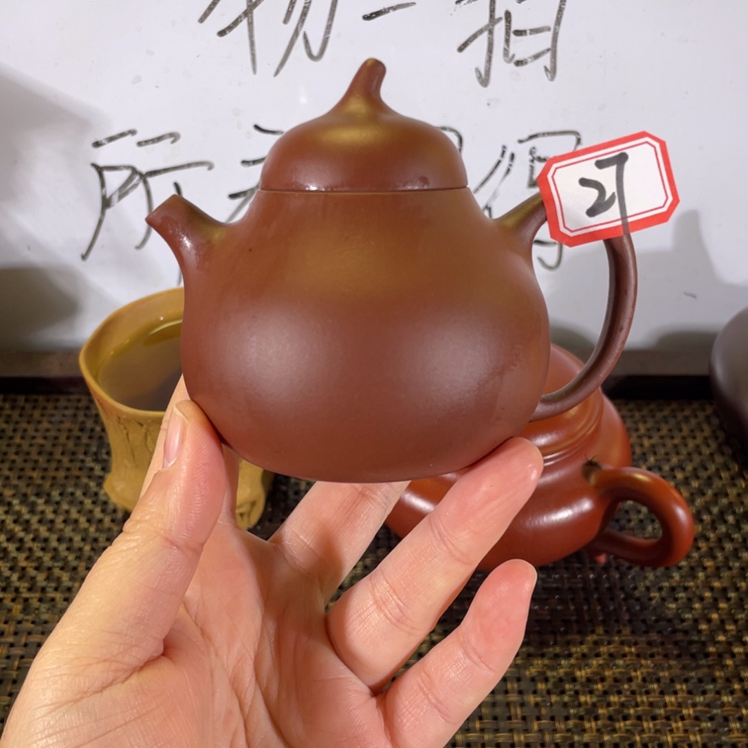 紫砂茶壶茄瓜紫泥