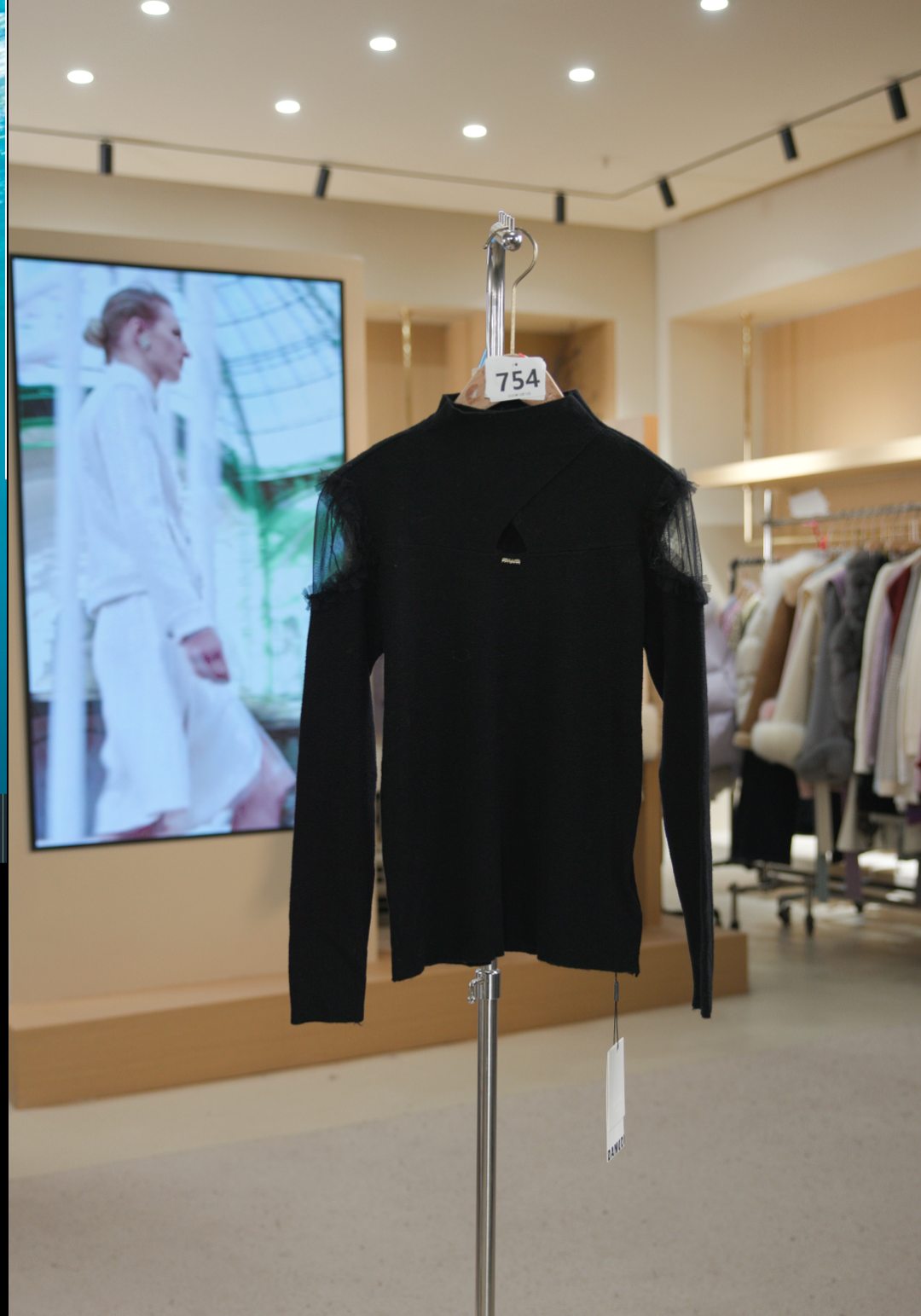 69965黑 气质长袖针织衫时尚显瘦休闲百搭