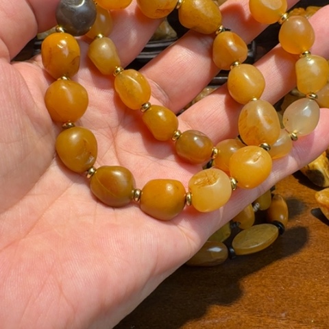 寿山石其他水*道田黄手串