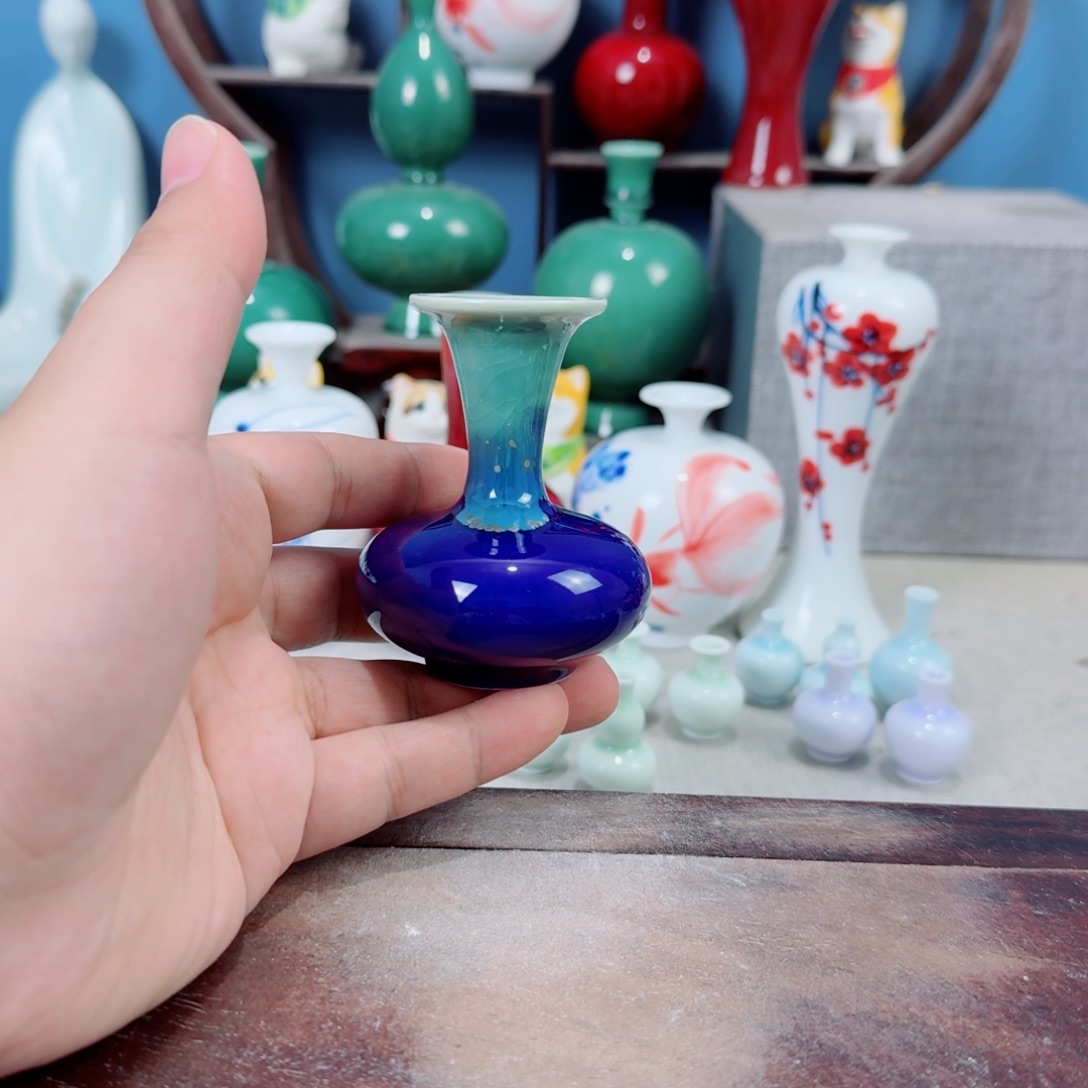 陶瓷手工小花器摆件