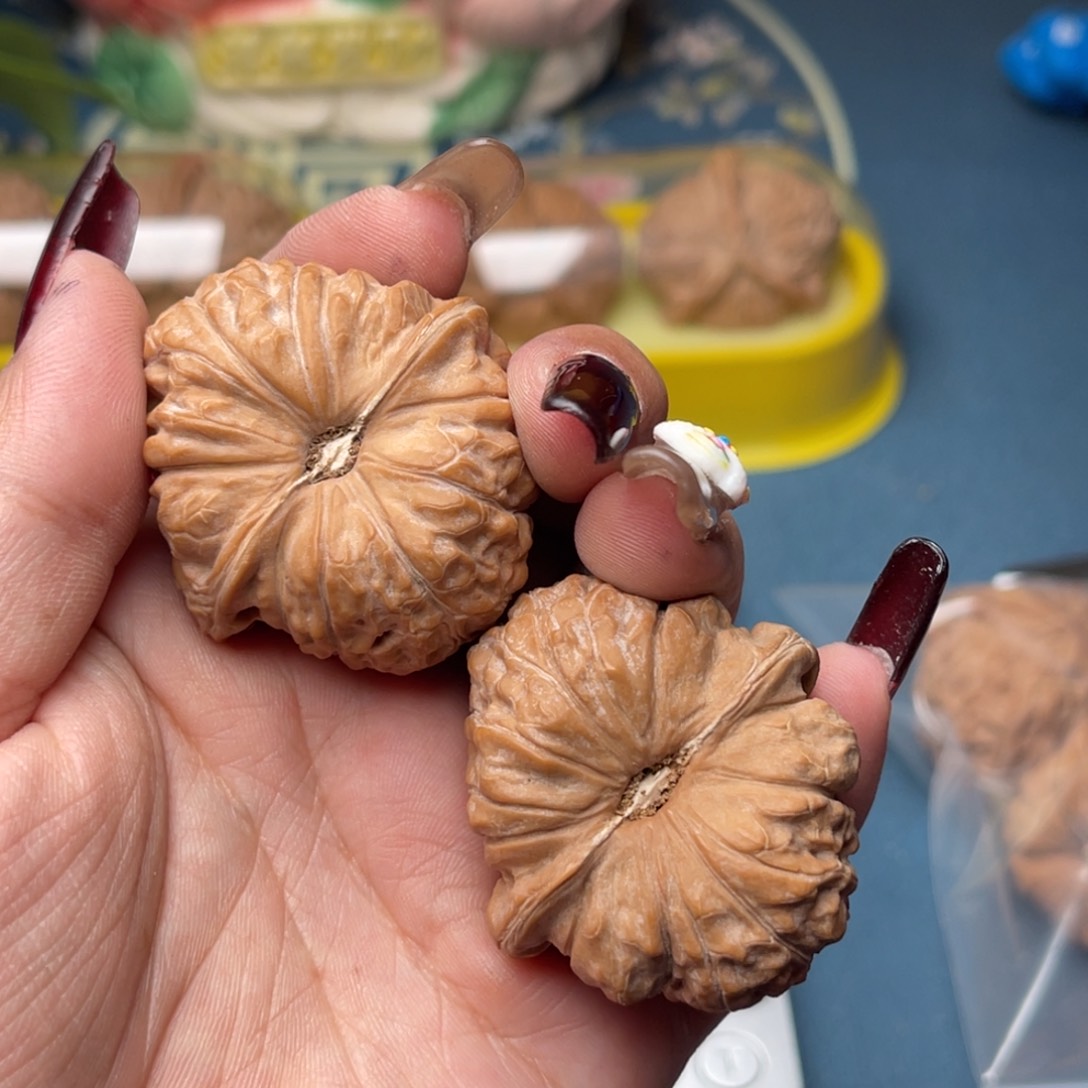 文玩核桃把件金*南瓜墩41