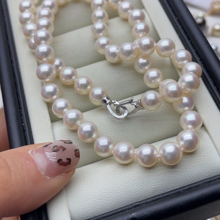 海水珍珠项链银S925镶嵌