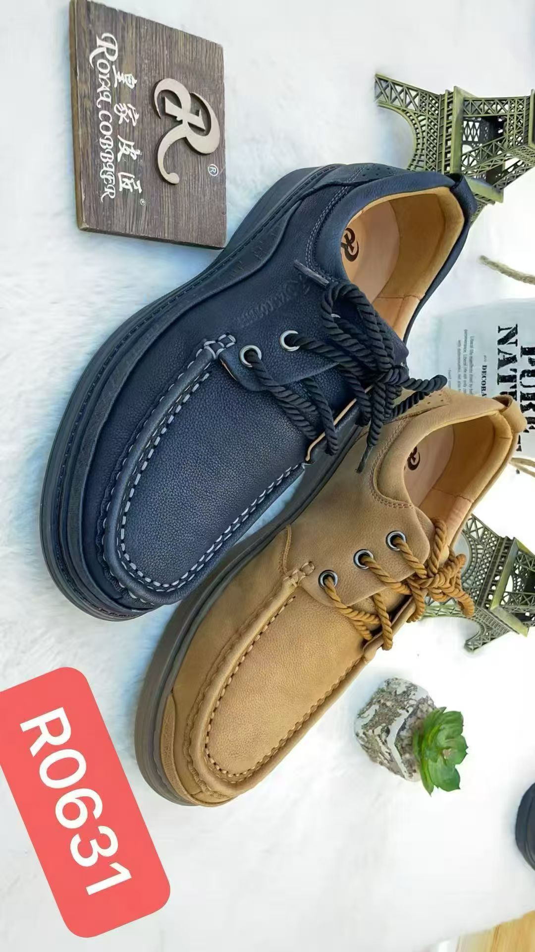 皇家皮匠头层真皮时尚轻便休闲皮鞋豆豆鞋透气男士百搭休闲风商务