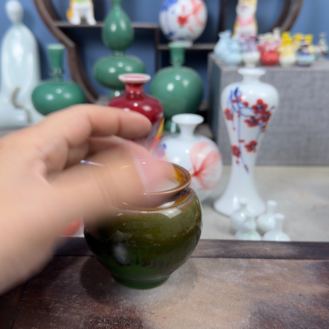 陶瓷手工小花器摆件