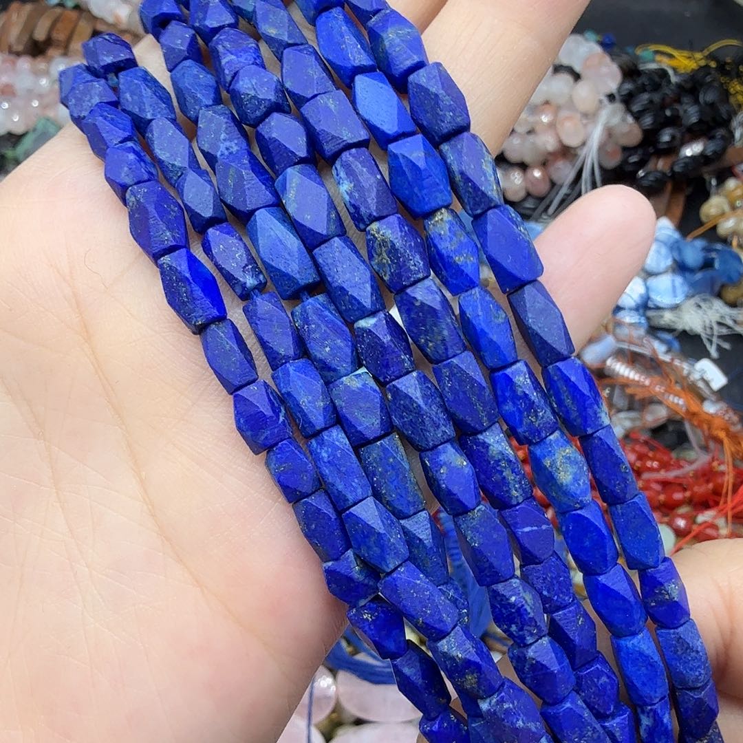 悠***然珠宝半成品未镶嵌水晶青金磨砂一条