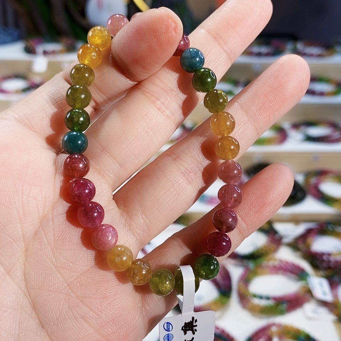 碧玺手链未镶嵌G2337素圈颜色微差