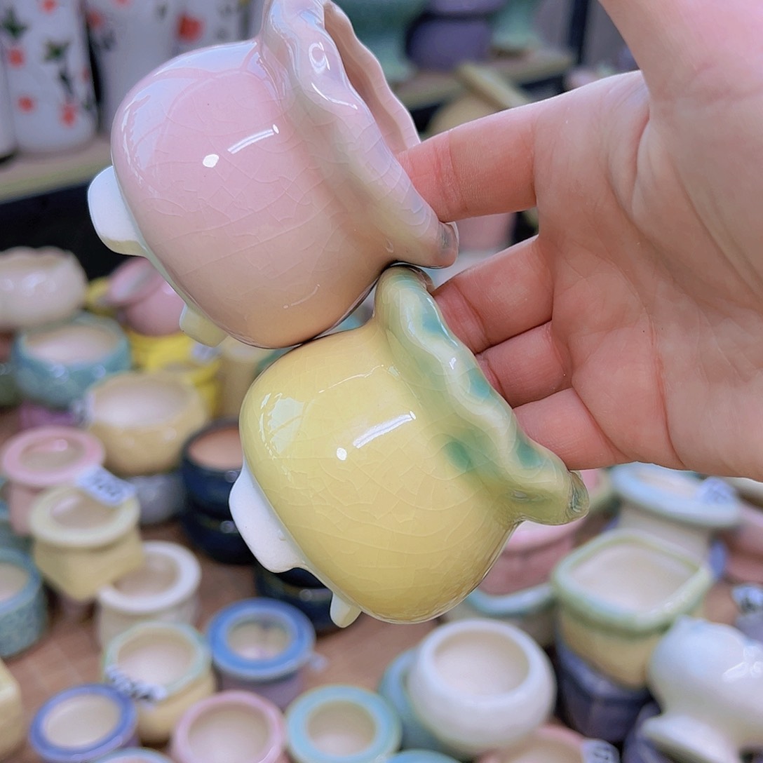 红陶陶瓷花盆当场满12包邮