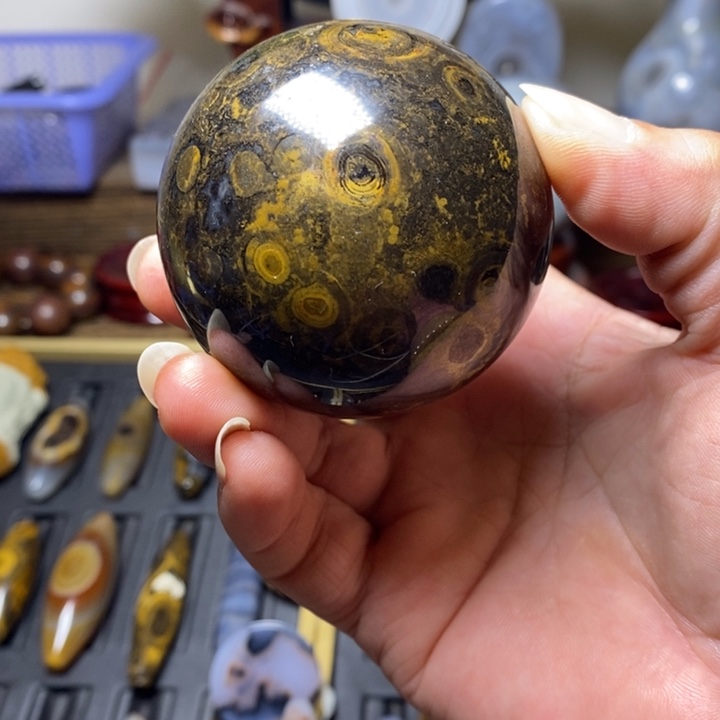玛瑙/玉髓未镶嵌手把球