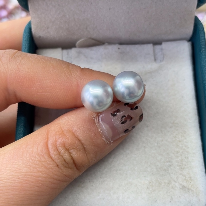 海水珍珠耳饰18K金镶嵌