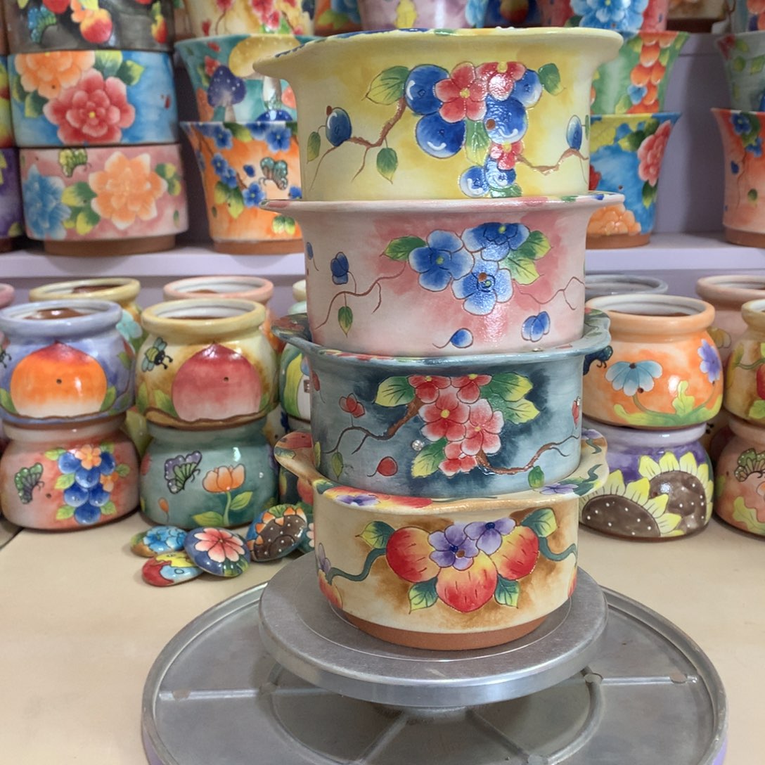 福利花盆，手绘花盆