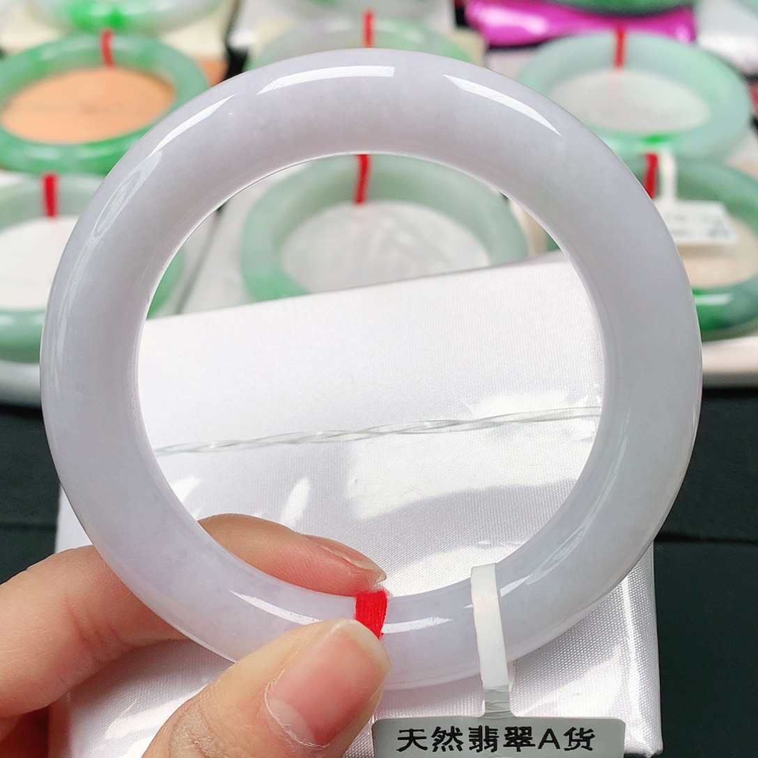 翡翠手镯（圆镯）未镶嵌天然翡翠手镯55.5