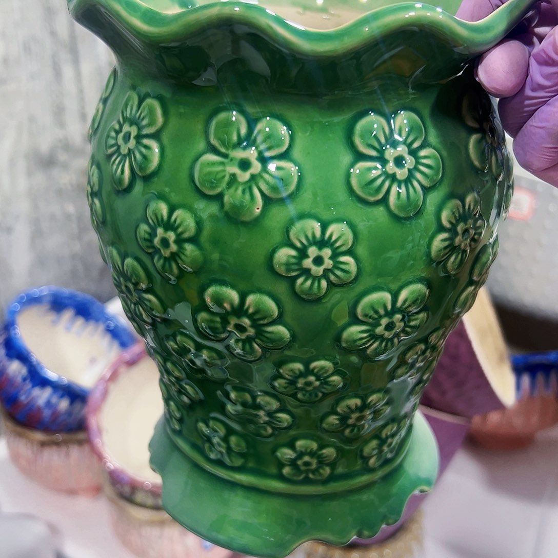 有孔外贸尾单陶瓷花盆凑单10米包邮