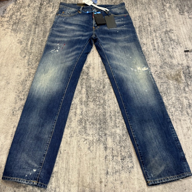 未使用 maje D2全新带吊休闲直筒牛仔裤LYGP216