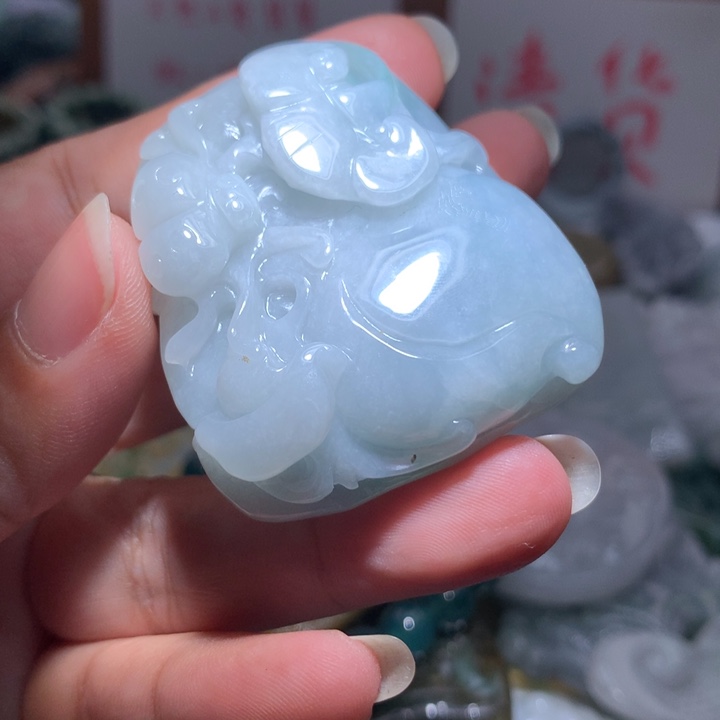 翡翠未镶嵌颈饰保真天然A货翡翠
