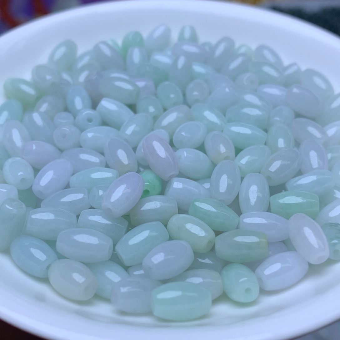 【闪购商品】未镶嵌翡翠手链卡6乘9冰米珠50个