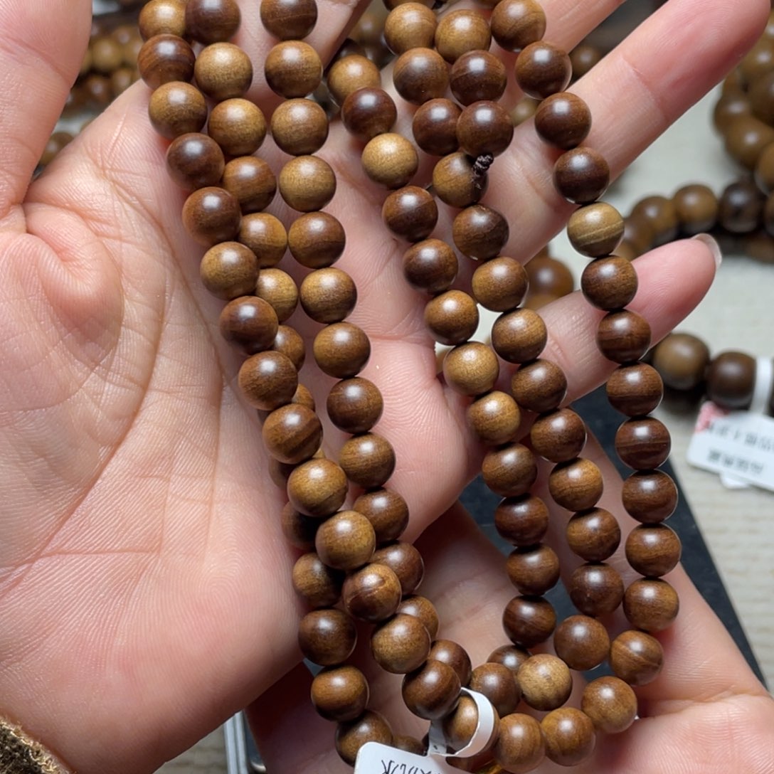 鎏***月手串/手链檀香木正区老山檀香0.8多圈沉水