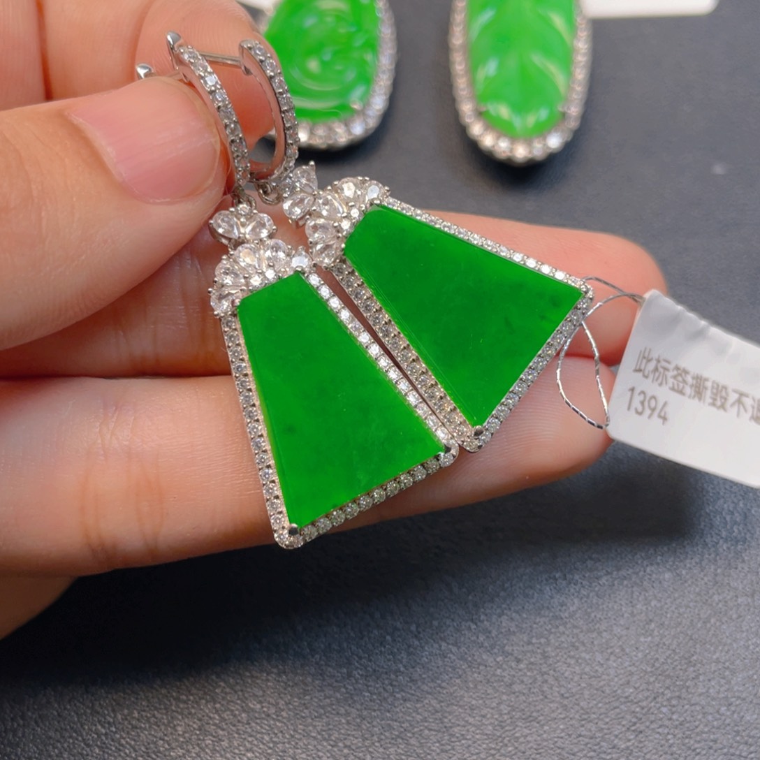 翡翠银S925镶嵌吊坠(不含链)