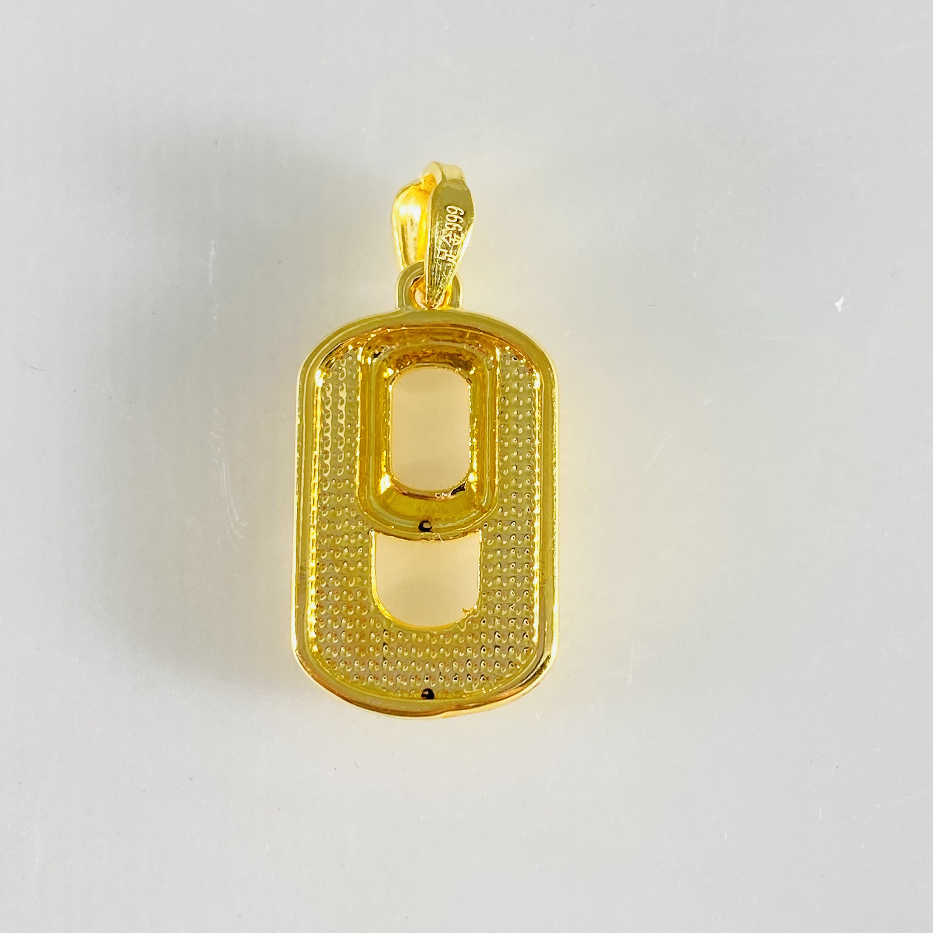 足金999 5D黄金回形吊坠 1.61