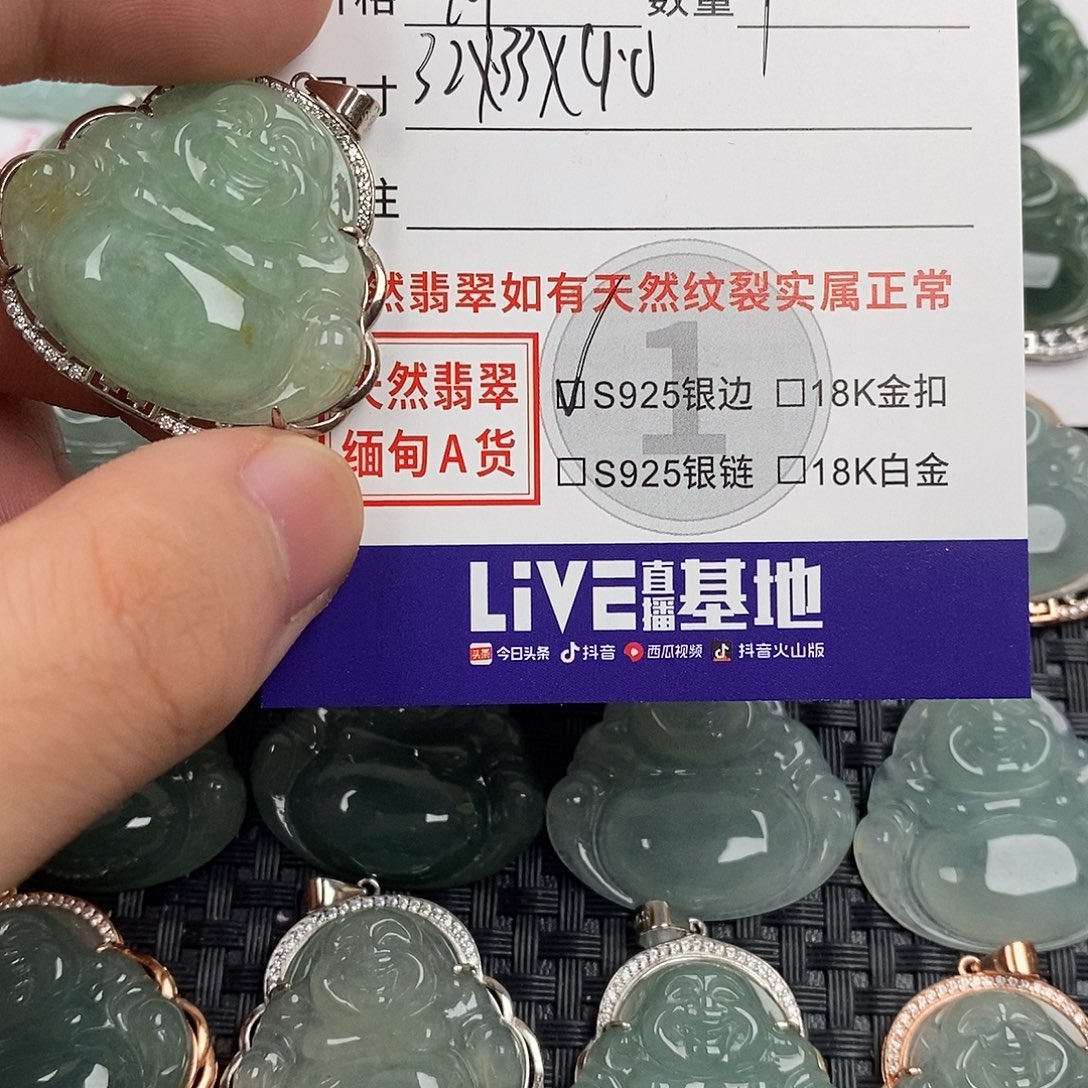 翡翠银S925镶嵌颈饰