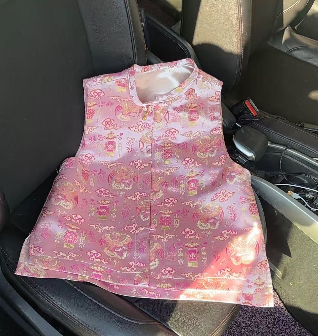 【华灯初上】新中式早春新款织锦提花洋气时尚百搭简约马甲气质女