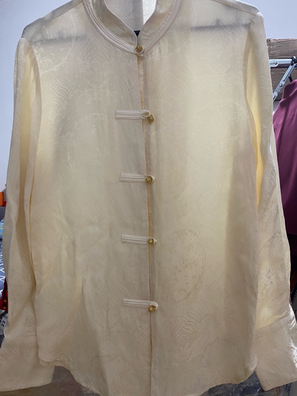 新中式国风立领盘扣长袖衬衫