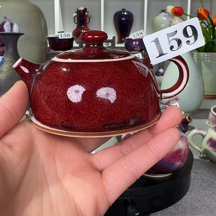 摆件福利钧窑茶壶