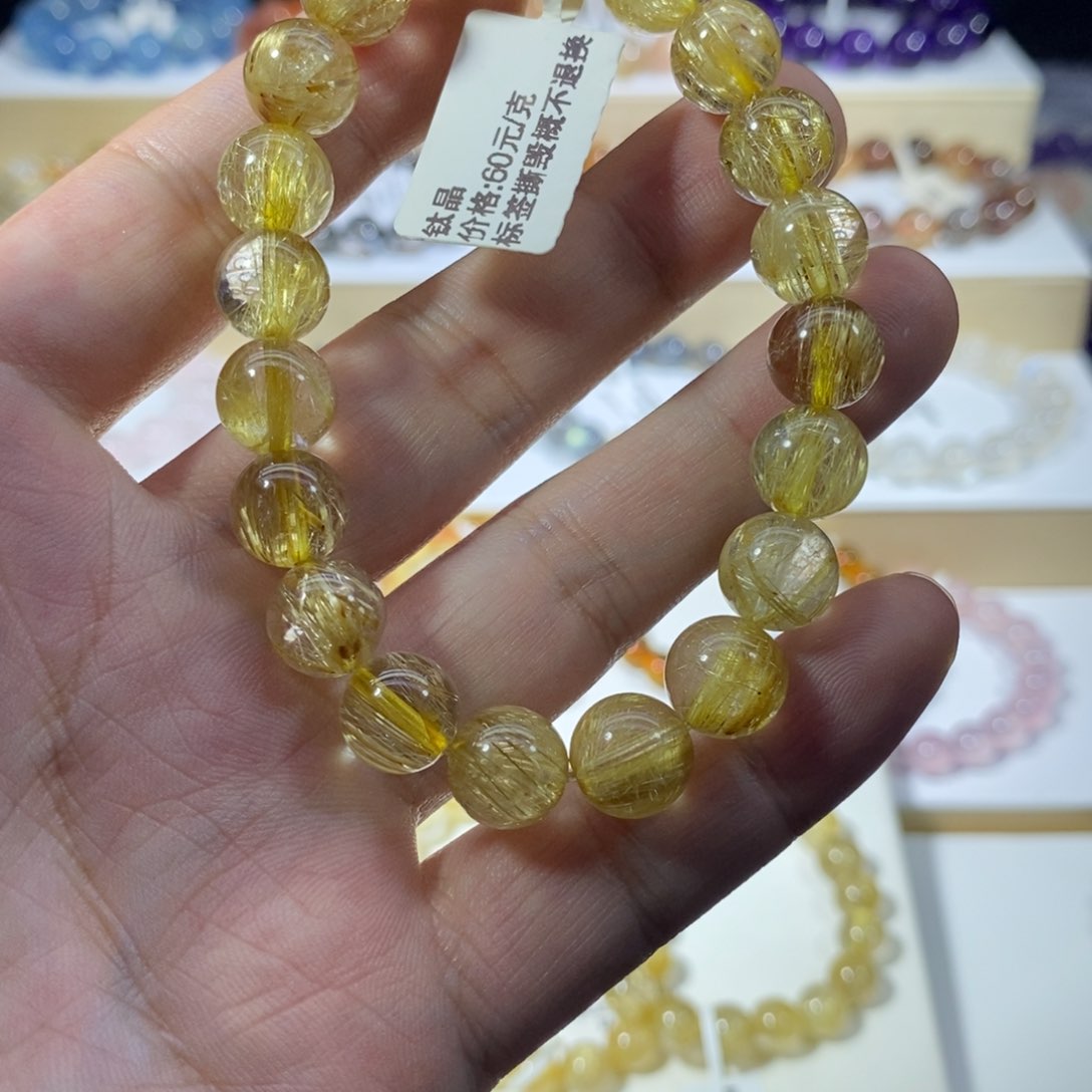 水晶手链未镶嵌钛晶10mm