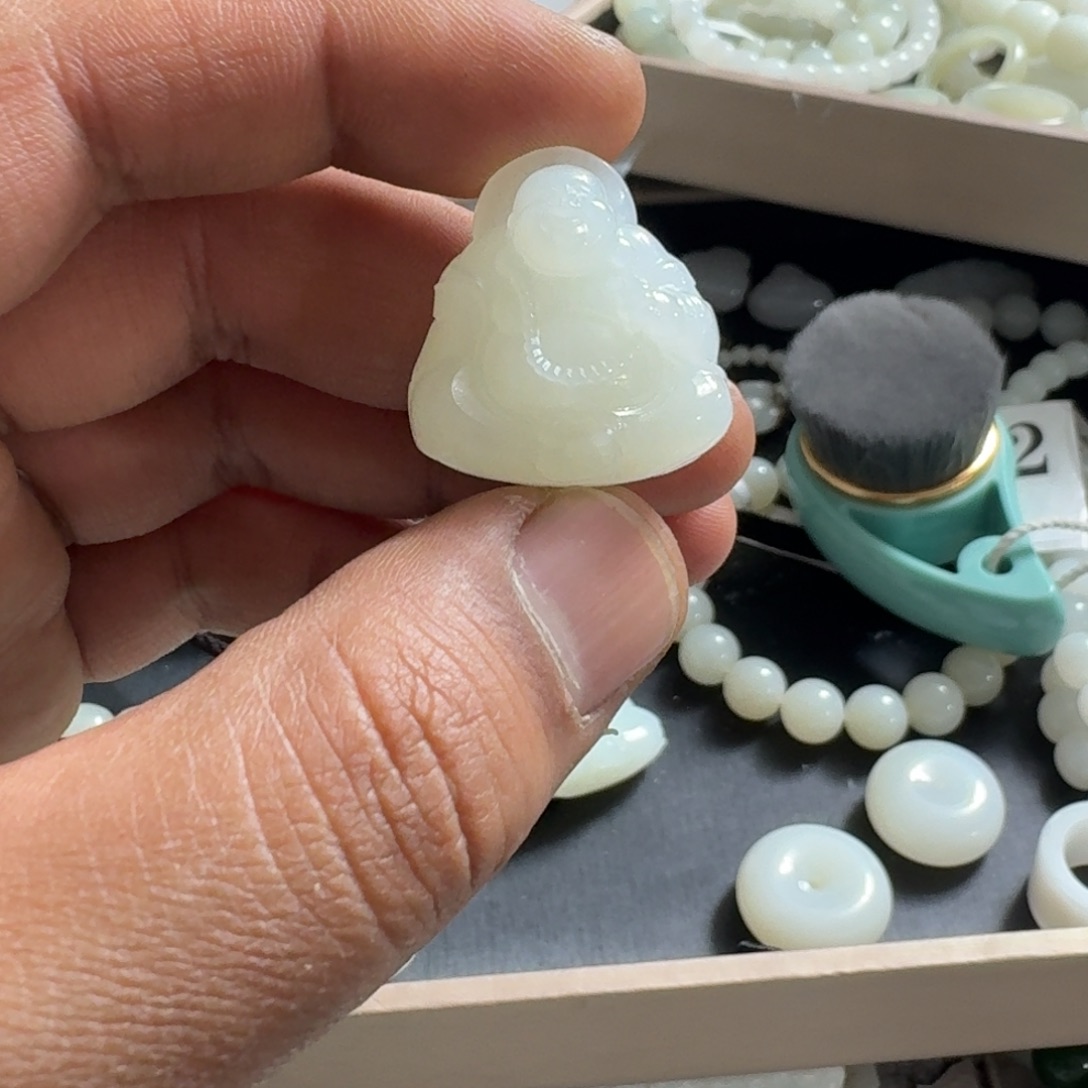 和田玉未镶嵌手链佛公