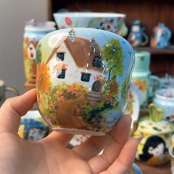 陶景德镇釉下手绘陶瓷 