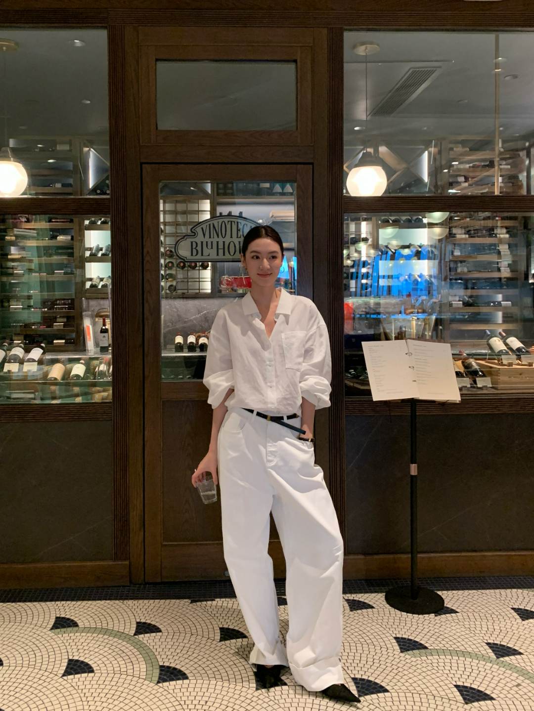 Gakee【留白之境】法式轻熟风时尚卷边牛仔裤H36144GK52