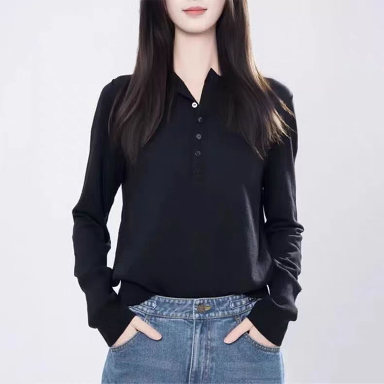 【商场同款】圆领针织衫2025秋季新款时尚简约百搭长袖衬衫女538102