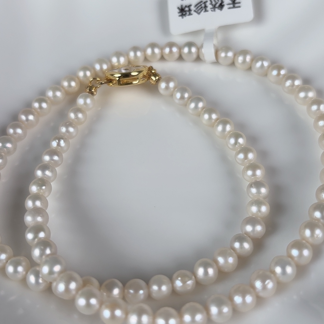 银S925镶嵌颈饰淡水珍珠