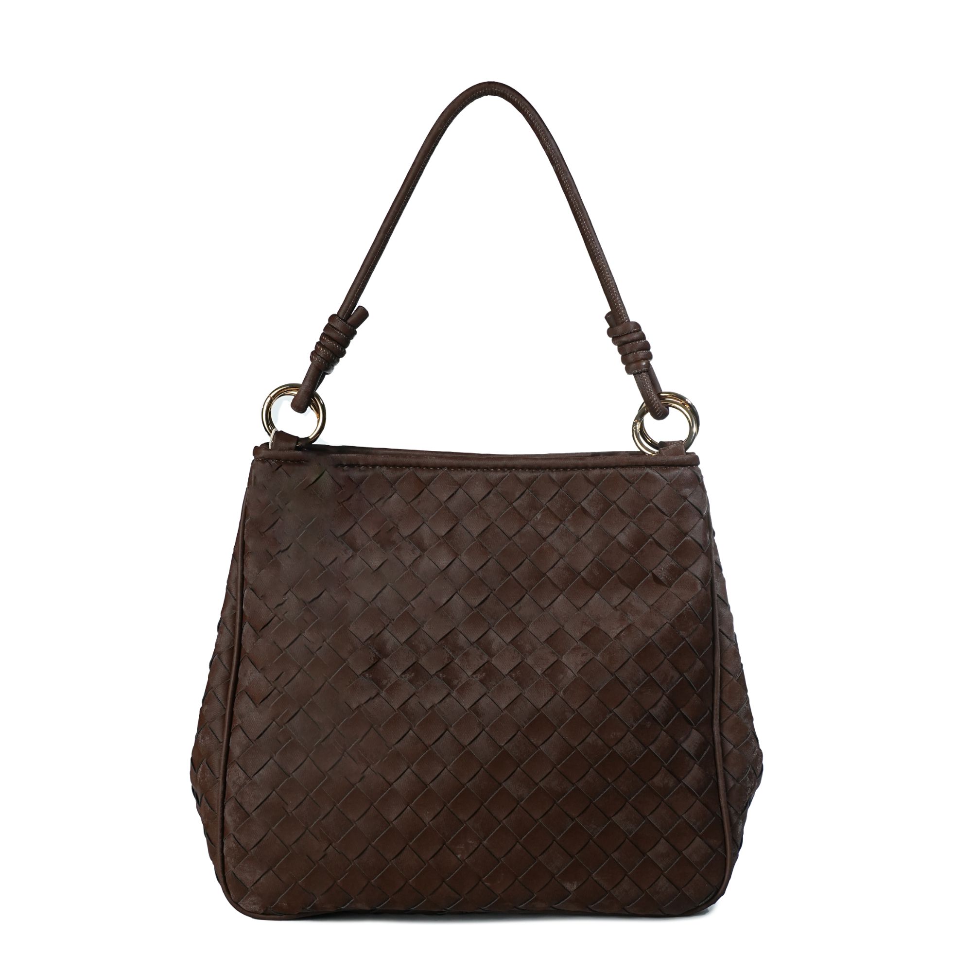 【包婆】2025年新款时尚潮流单肩斜挎包 9075-咖啡色 32*13*29cm