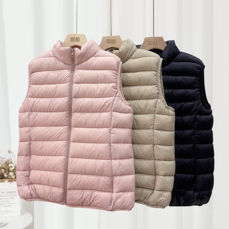 立领轻薄棉马甲女2025秋冬新款休闲百搭马夹轻便妈妈内胆保暖背心